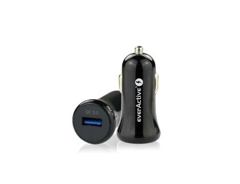 Ładowarka samochodowa everActive CC-10 z gniazdem USB Quick Charge 3.0 18W
