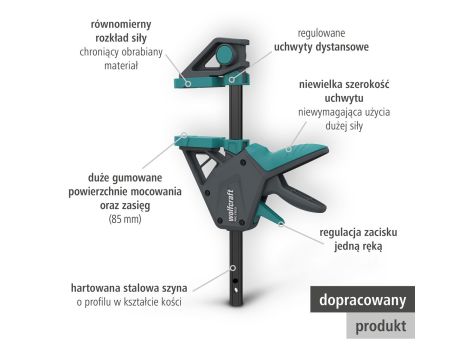 Ścisk jednoręczny PRO ERGO 300 mm wolfcraft - 6