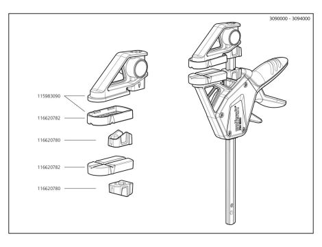 Ścisk jednoręczny PRO ERGO 300 mm wolfcraft - 9