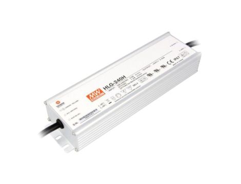 HLG-240H-24 Zasilacz impulsowy, LED, 240W, 24VDC, 10A, 90305VAC, 127431VDC