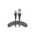 Kabel przewód pleciony USB - Lightning / iPhone everActive CBB-1IG 100cm z obsługą szybkiego ładowania do 2,4A szary