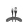 Kabel przewód pleciony USB - USB-C / Typ-C everActive CBB-2CG 200cm z obsługą szybkiego ładowania do 3A szary