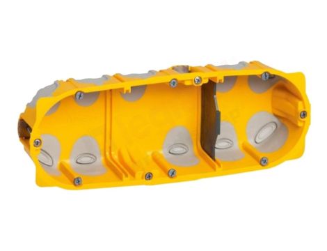 Puszka potrójna do karton-gipsu 50 mm z membraną IP40 GK GŁ 50 ECOBATIBOX , 50 MM 080033 /10szt./