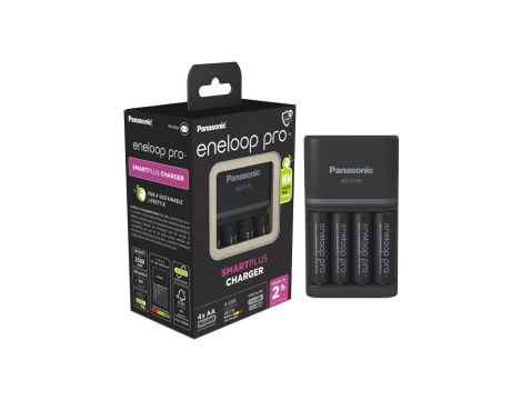 Ładowarka akumulatorków Ni-MH Panasonic Eneloop BQ-CC55 + 4 x R6/AA Eneloop PRO 2500mAh BK-3HCDE EKO