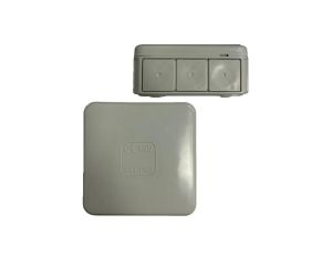 Puszka Elektryczna IP55 Klik Natynkowa 12-Wlotowa 85x85x37 mm Popiel 1szt