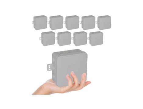 VIPLAST Puszka V7 Bryzgoszczelna Szara IP54 10 Sztuk