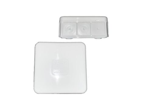 VIPLAST VP-30 Puszka Elektryczna IP55 Klik Natynkowa 12-Wlotowa 85x85x37 mm Biała 1szt