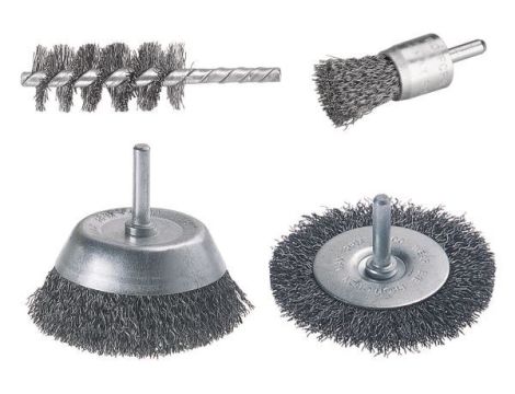 Zestaw 4 szczotek drucianych Wolfcraft (30 sztuk)