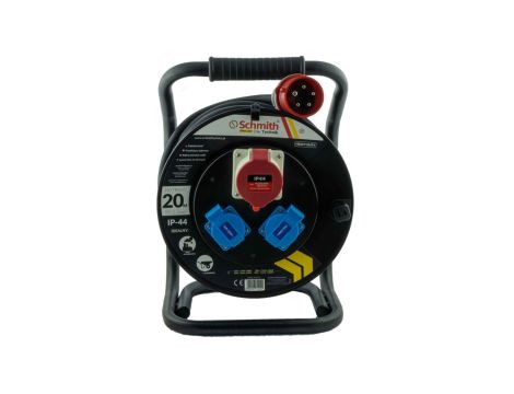 Przedłużacz na bębnie 3 fazy 5x1,5mm+2x230V 20m IP44 H07RN-F Schmith
