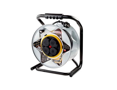 Przedłużacz bębnowy metalowy 3x2,5mm trzyżyłowy 4x2p+Z 50m przewód H05RR-F Schmith