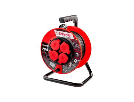 Przedłużacz bębnowy 4 gniazda z/u 3x2,5mm IP44 30m H05RR-F Schmith