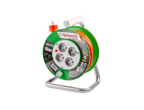 Przedłużacz bębnowy 4 gniazda z/u 3x1,5mm IP20 25m H05VV-F Schmith