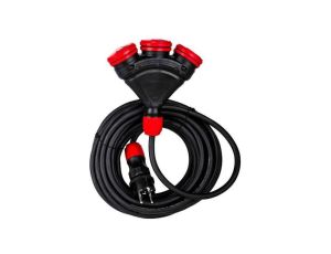 Przedłużacz gumowy budowlany 10m 3 gniazda 3x2,5mm IP54 H05RR-F Schmith
