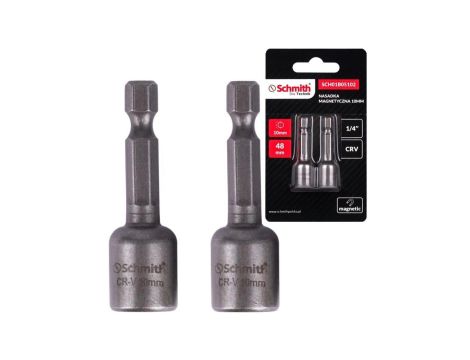 Kluczyk magnetyczny do wkrętaków uchwyt bit 10mm nasadka zestaw 2 SCHMITH
