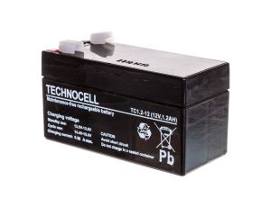 Akumulator bezobsługowy AGM 1,2Ah 12V Technocell 1,2TC
