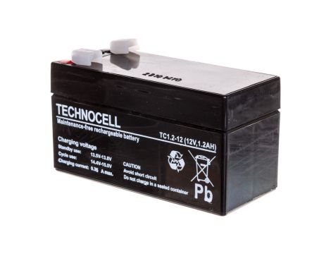 Akumulator bezobsługowy AGM 1,2Ah 12V Technocell 1,2TC