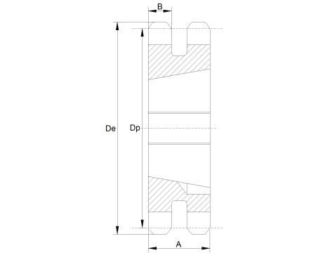 HUBBER - Koło Łańcuchowe 16B-2 Z19 Pod Taper Lock 2517 Hartowane 25.4,