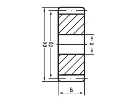 HUBBER - Koło Modułowe M4 Z38 Bez Piasty Zęby Proste Hartowane