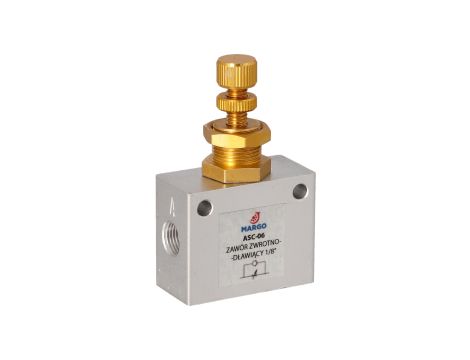 HUBBER - Zawór Zwrotno-Dławiący 1/8'