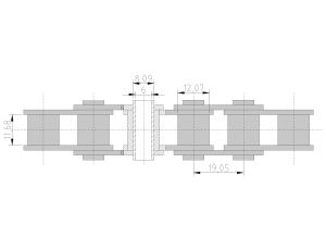 HUBBER - Złączka  Prosta 12B-1 Hp (Ze Sworzniem Rurkowym) 19.05 x 12.07 x 11.68
