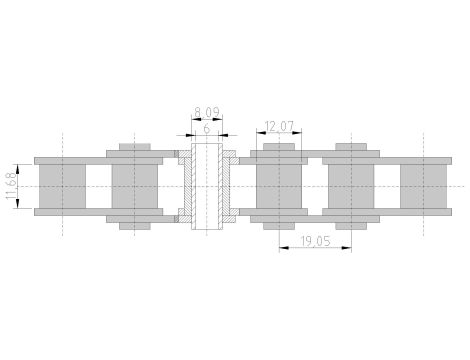 HUBBER - Złączka  Prosta 12B-1 Hp (Ze Sworzniem Rurkowym) 19.05 x 12.07 x 11.68