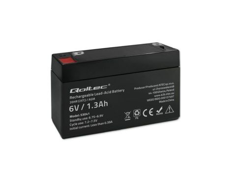 Akumulator VRLA AGM 6V 1.3Ah (żywotność do 10lat)