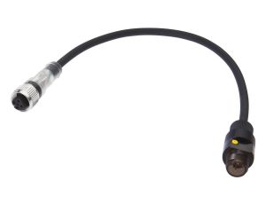 AV000114, akcesoria, adapter teach, M12 żeński 4pin prosty, M12 męski 4pin prosty Czarny