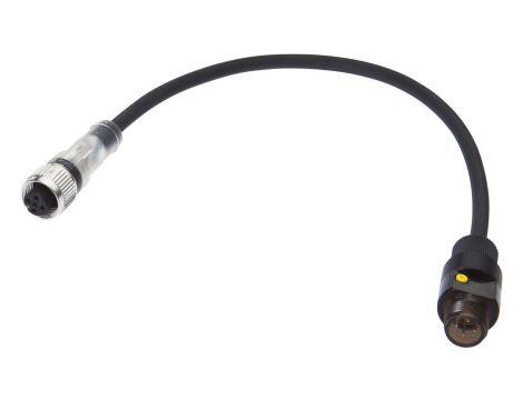 AV000114, akcesoria, adapter teach, M12 żeński 4pin prosty, M12 męski 4pin prosty Czarny