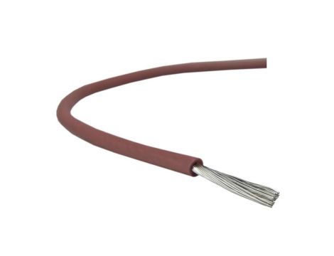 Kabel silikonowy SIF 180C 300/500V 1,5 ciepłoodporny LSOH brązowy linka BSG /100m/
