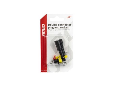 Szybkozłącza samochodowa IP67 hermetyczna SUPERSEAL 2-pin 12V/24V max. 15A (konektory SS1,5) AMIO