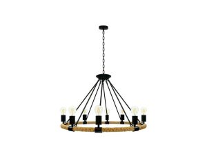 Lampa Wisząca Sufitowa ROPE Arthur 8xE27 SZNUR LOFT Vintage- GOLDLUX (Polux)