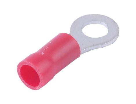 Końcówka kablowa izolowana oczkowa Cu M4 100szt czerwona OKR4