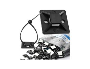 MOCOWANIE UCHWYT PODSTAWKA SAMOPRZYLEPNA OPASKI ZACISKOWEJ 25 x 25mm 100SZT