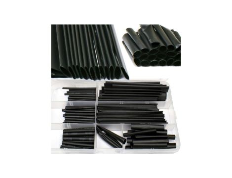 ZESTAW RUREK RURKI TERMOKURCZLIWE KOSZULKI OCHRONNE BOX 127 SZT CZARNE