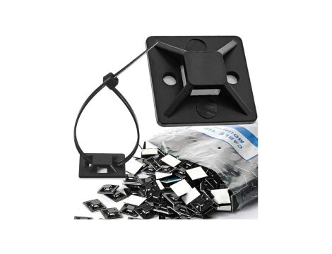 MOCOWANIE UCHWYT PODSTAWKA SAMOPRZYLEPNA OPASKI ZACISKOWEJ 20 x 20mm 100SZT