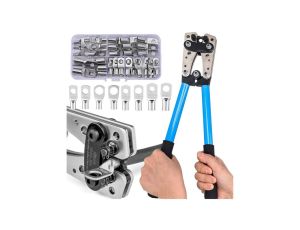 ZACISKARKA DO KABLI TULEJEK KOŃCÓWEK PRASKA KONEKTORÓW 6 - 50 ZESTAW 60 SZT