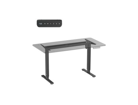 Biurko elektryczne regulacja wys. Ergo Office, max wys. 1160mm, max - 80 kg, bez blatu do pracy stojąco siedzącej, czarne, ER-40