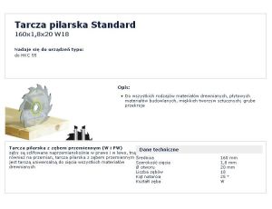 FESTOOL PIŁA TARCZ. HW 160x1,8x20 W18 WOOD STANDARD