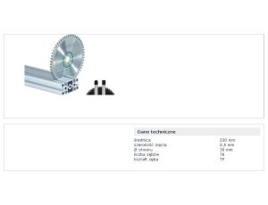 FESTOOL PIŁA TARCZOWA HW 230x2,5x30 TF76 ALUMINIUM/PLASTICS