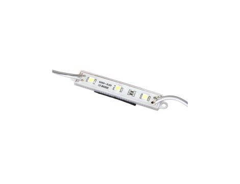 Moduł 3 led smd 5050 0,72W ciepły 12V DC do reklam kasetonów LUX01187
