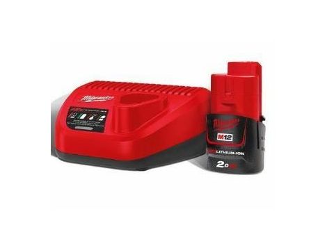 MILWAUKEE AKUMULATOR M12 B2 2,0Ah +ŁADOWARKA M12-18FCM12 NRG-201-NRG KIT