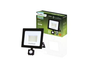 Naświetlacz LED ZUNA2 50W 4500lm 6500K IP44 Czarny Czujnik Ruchu LUMILED