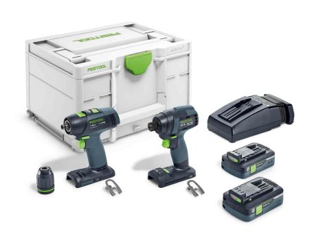 FESTOOL ZESTAW ZAKRĘTARKA UDAROWA TID 18 + WIERTARKO-WKRĘTARKA T18+3 HPC4,0 I-SET T18 - 2