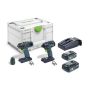FESTOOL ZESTAW ZAKRĘTARKA UDAROWA TID 18 + WIERTARKO-WKRĘTARKA T18+3 HPC4,0 I-SET T18 - 3