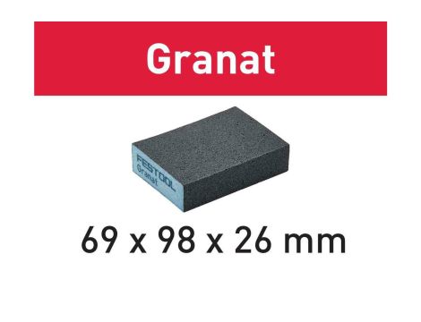 FESTOOL GĄBKA SZLIFIERSKA 69x98x26 P 60 GRANAT 6szt.
