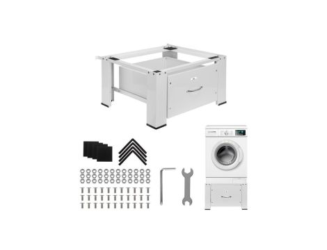 Podstawa pod pralkę / suszarkę z szufladą Maclean, max. obciążenie 150kg, biała, MC-117 W