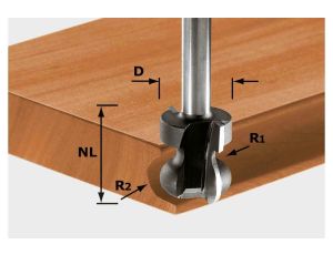 FESTOOL FREZ DO LISTEW UCHWYTOWYCH HW S8 D22/16/R2, 5+6