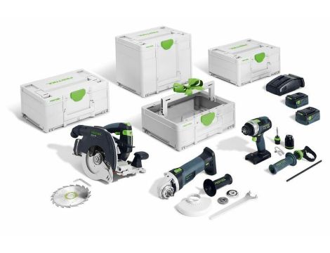 FESTOOL ZESTAW COMBO CIESIELSKI HKC 55/TPC 18/AGC 18/TB M 137