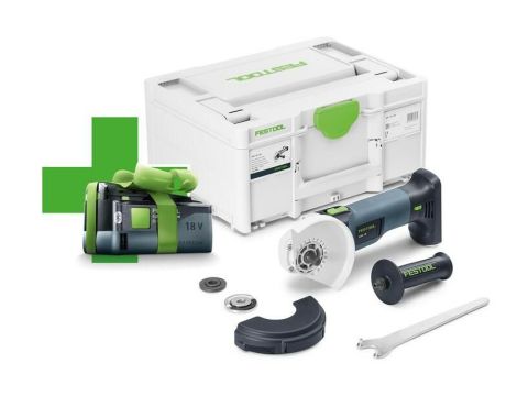 FESTOOL SZLIFIERKA KĄTOWA AGC 18-125 EB-BASIC-5,0 +AKUMULATOR 5,0Ah
