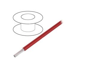 3071 RD005 Przewód na rolce o długości 30,5m linka Cu, 600V PVC czerwony 22 AWG